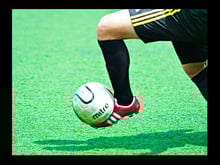 How do you control a moving football?