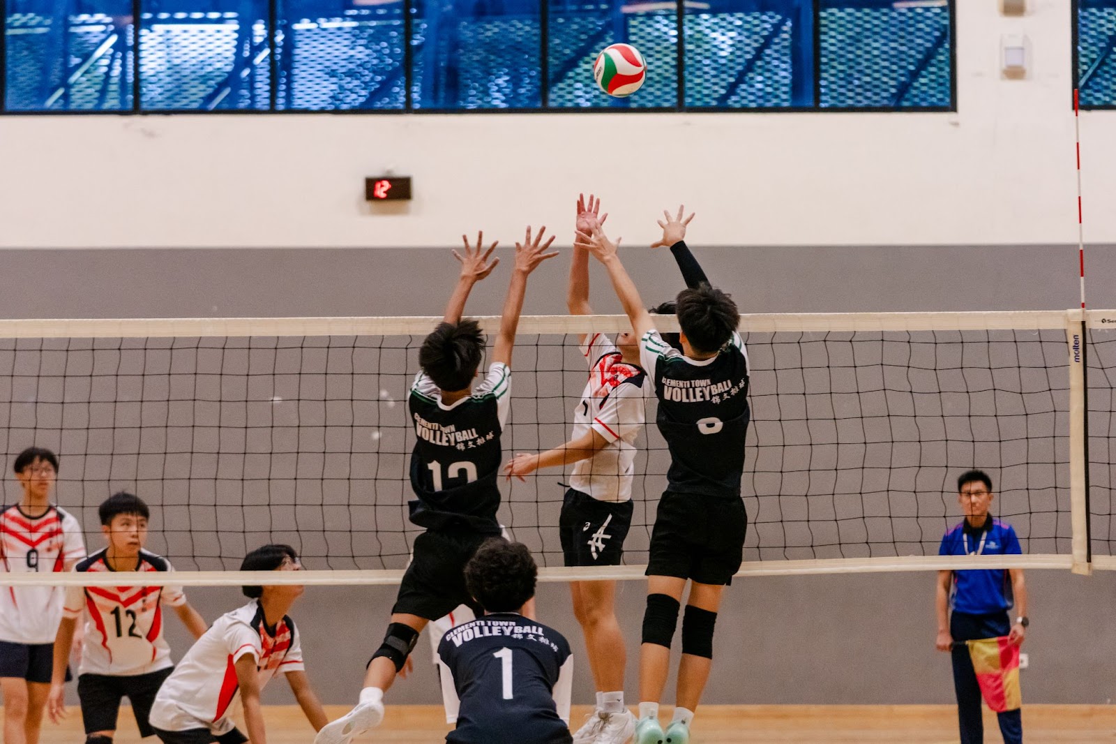 A drop ball play by DHS caught the opponents off guard, winning a hard-fought point after a long rally