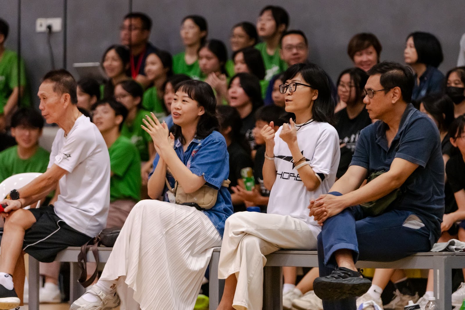 Applause and smiling faces as the CTSS teachers cheered their boys on from the bench