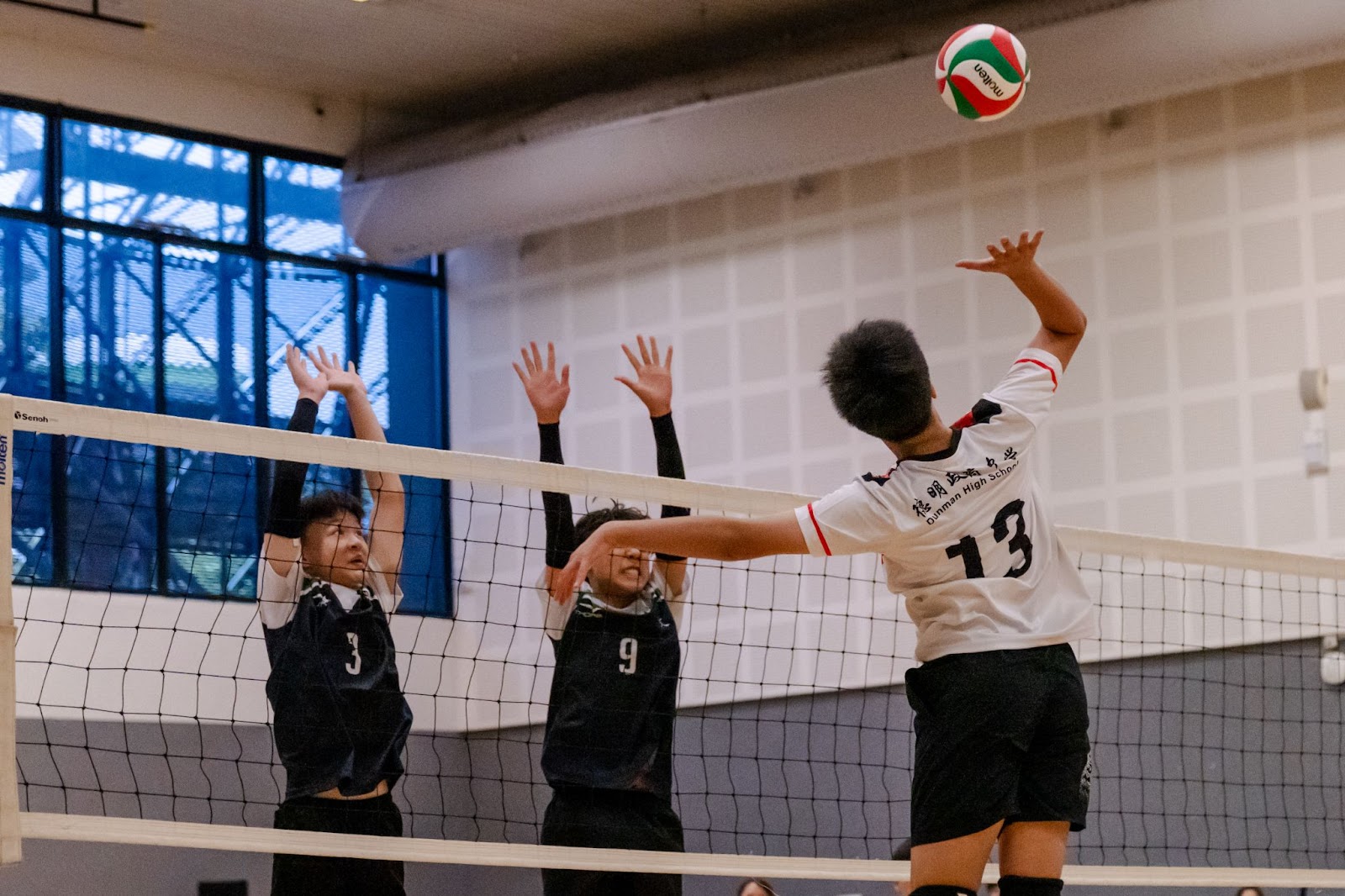 Caleb Ong from DHS battled CTSS blockers Chan Zi Rui and Liu Junwei
