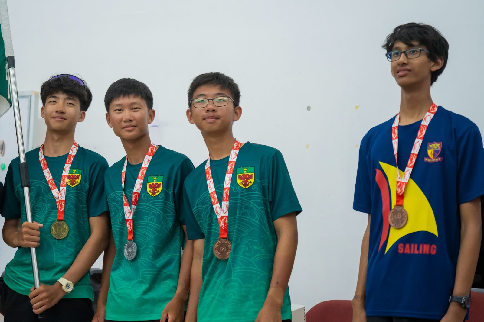 In B Divison Boys, RIs Ian Goh led the fleet to victory