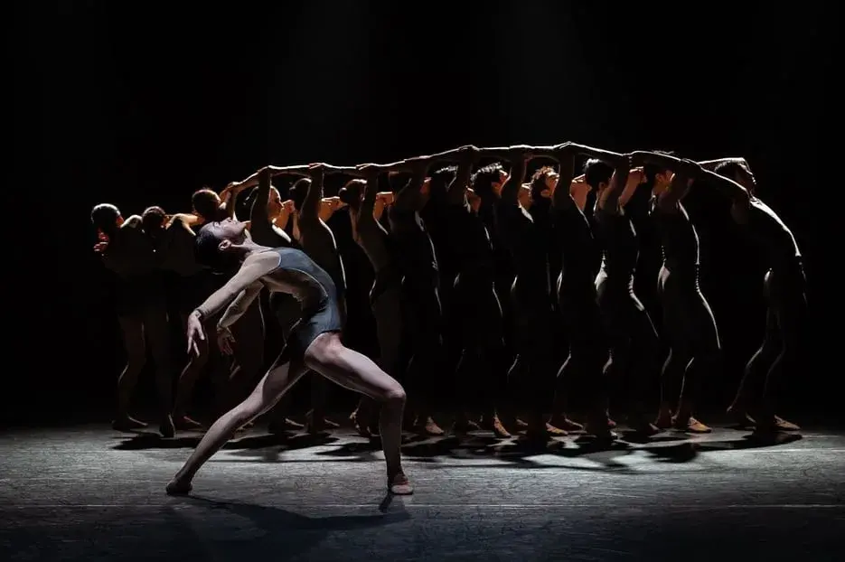 Ballet dancers performing