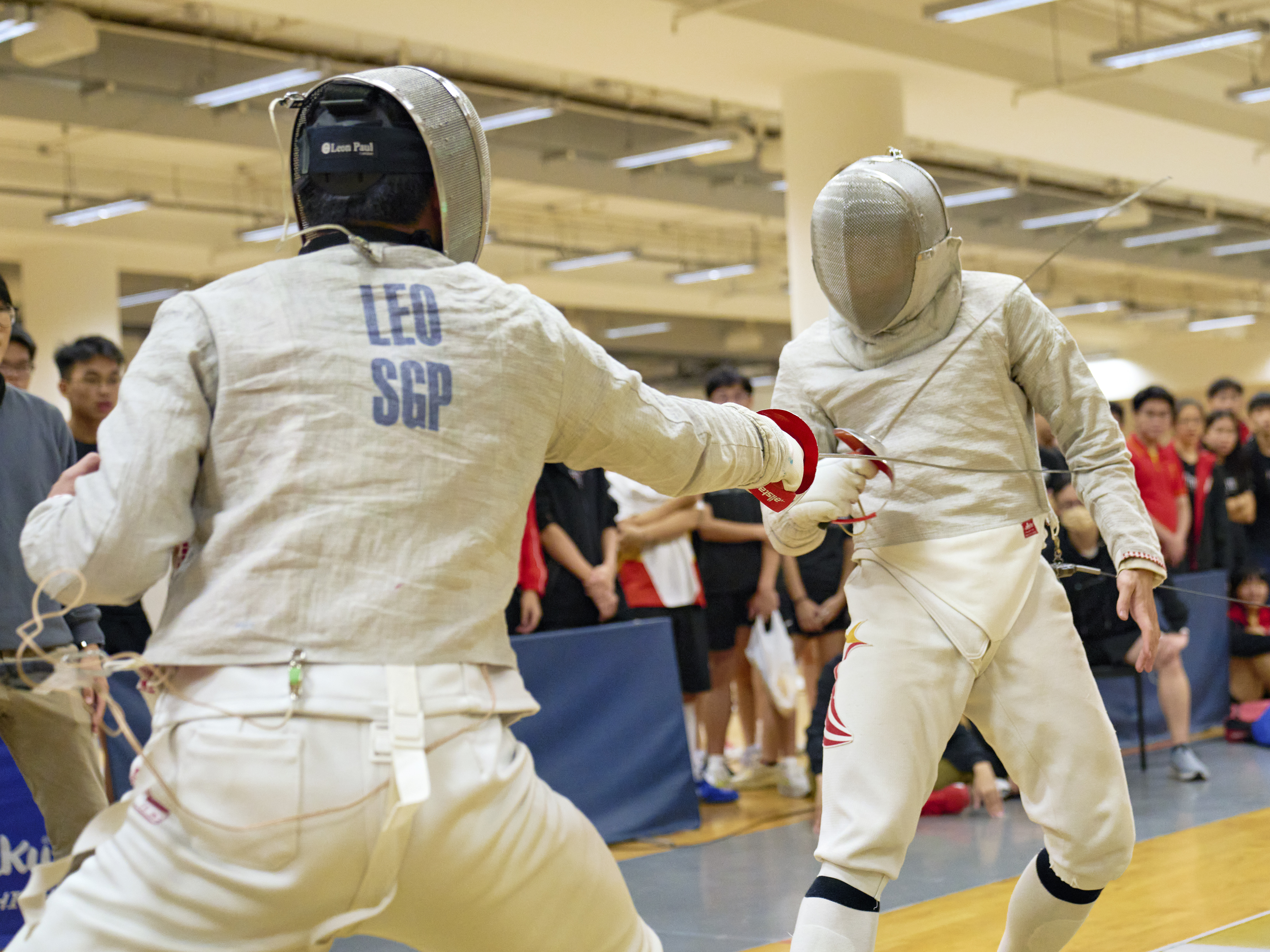 2023_04_20 Fencing Sabre A Div Boys Photo by Eric Koh, Leo Trevor Dong from RI in action DSC09024